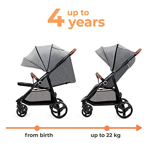 Kinderkraft Grande Plus Buggy – Liegefunktion – Grau