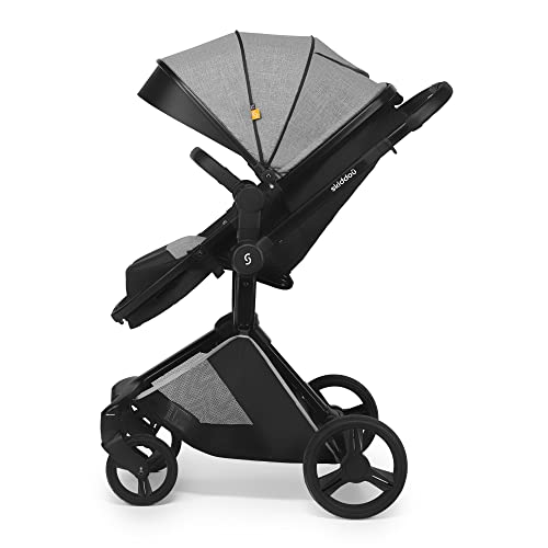 Skiddoü Nasjo 2in1 Kinderwagen mit Babywanne – Hellgrau