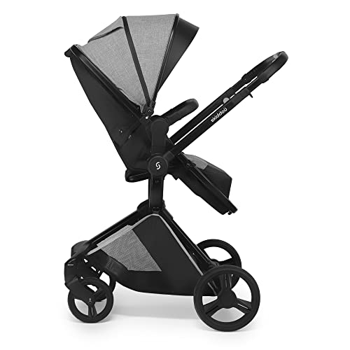 Skiddoü Nasjo 2in1 Kinderwagen mit Babywanne – Hellgrau