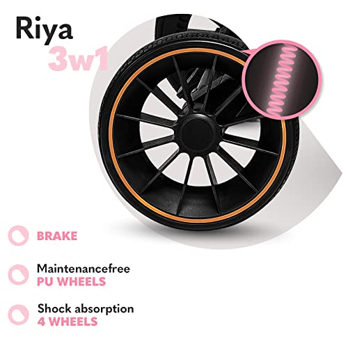 Lionelo Riya 3in1 Kinderwagen mit Babyschale – Grau