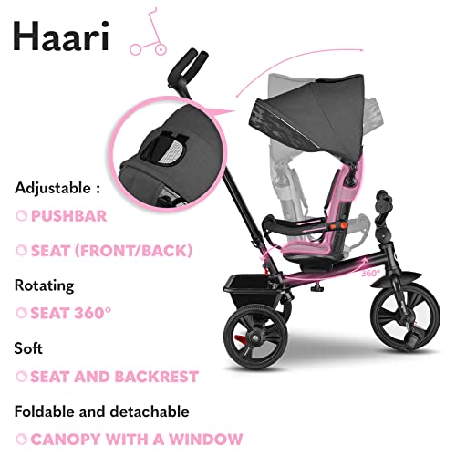 Lionelo Haari 2in1 Dreirad mit Schubstange – Blau