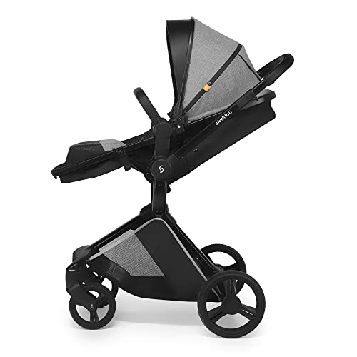 Skiddoü Nasjo 2in1 Kinderwagen mit Babywanne – Hellgrau