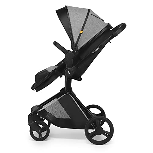 Skiddoü Nasjo 2in1 Kinderwagen mit Babywanne – Hellgrau