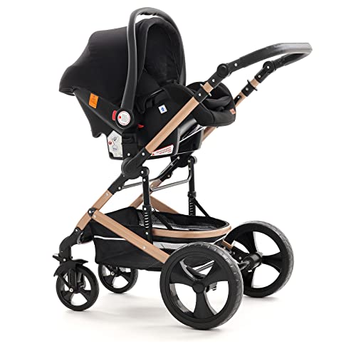 Pixini Kalani 3in1 Kombikinderwagen – Gold/Schwarz