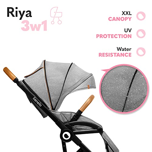 Lionelo Riya 3in1 Kinderwagen mit Babyschale – Grau