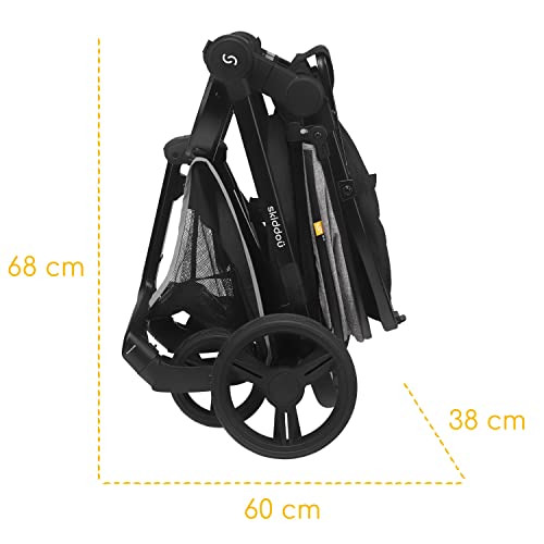 Skiddoü Nasjo 2in1 Kinderwagen mit Babywanne – Hellgrau