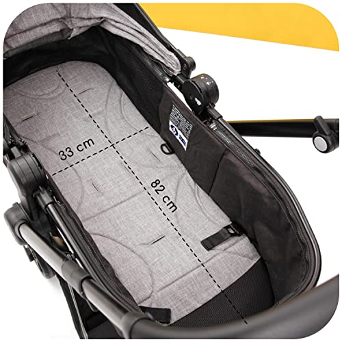 Skiddoü Nasjo 2in1 Kinderwagen mit Babywanne – Hellgrau