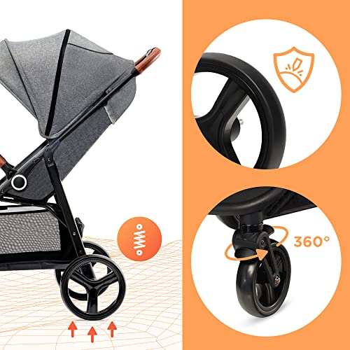 Kinderkraft Grande Plus Buggy – Liegefunktion – Grau