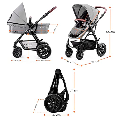 Kinderkraft MOOV 3in1 Kinderwagenset – Grau
