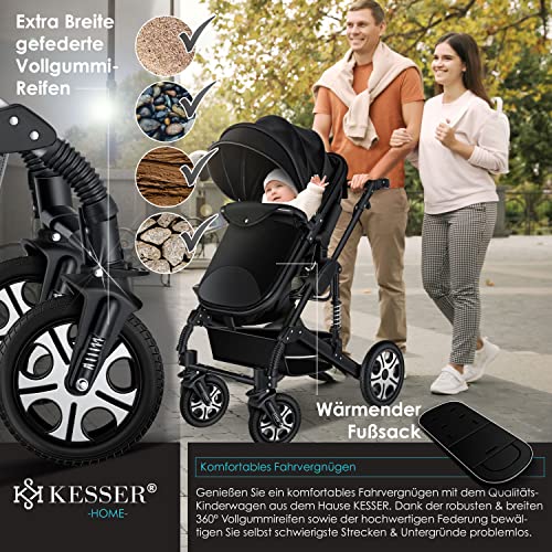 KESSER® Loops 3in1 Kombikinderwagen – Schwarz