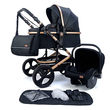 Pixini Kalani 3in1 Kombikinderwagen – Gold/Schwarz