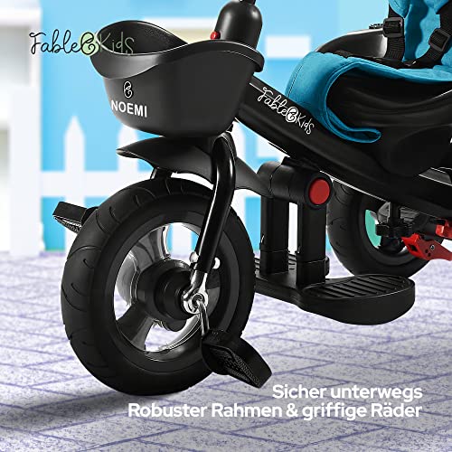 FableKids Noemi 5in1 Dreirad mit Zubehör – Türkis