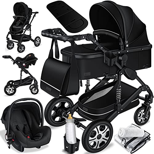KESSER® Loops 3in1 Kombikinderwagen – Schwarz