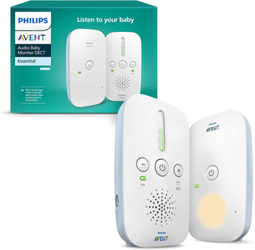 Philips AVENT DECT-Audio-Babyphone, Gegensprechfunktion, störungsfrei, 330 Meter Reichweite, 24 Stunden Akkulaufzeit, Smart ECO-Modus, Nachtlicht, SCD503/26